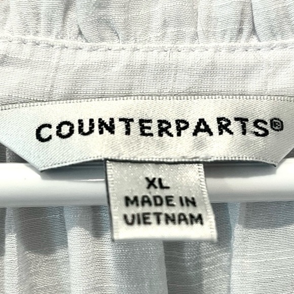 Counterparts White Long Sleeve Peasant Blouse with Lace Women’s Size XL NWOT - Picture 9 of 11